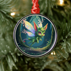 Enchanted Fairy Critter – Magical Forest Sprite  Metal Tree Decoration