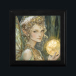 Enchanted Fairy Crystal Ball Fantasy Jewellery Gift Box<br><div class="desc">A jewellery box featuring an emerald fairy pixie with wings and crystal ball,  in an enchanted fairy forest setting. Kids love fantasy that sparks their imagination. An imaginative world that inspires adventures.</div>