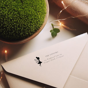 Enchanted Fairy Cute Family Name & Return Address Self-inking Stamp