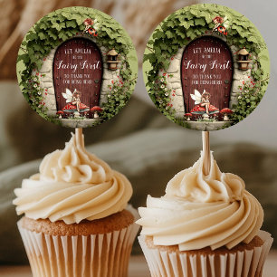 Enchanted Fairy First Birthday Thank You  Classic Round Sticker