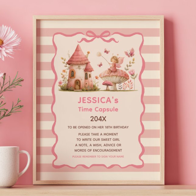 Enchanted Fairy First Birthday Time Capsule Sign (Creator Uploaded)