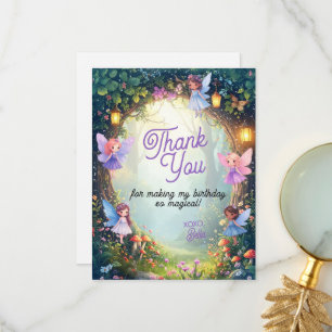 Enchanted Fairy Forest Thank You Card (Flat)