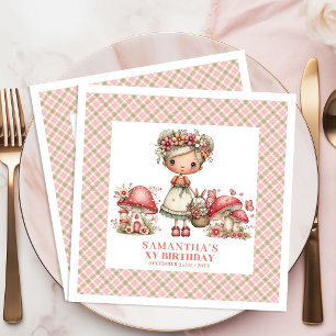 Enchanted Fairy Garden Magical Birthday Party Napkin
