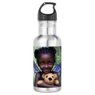 Enchanted Fairy Girl and Teddy Bear 532 Ml Water Bottle