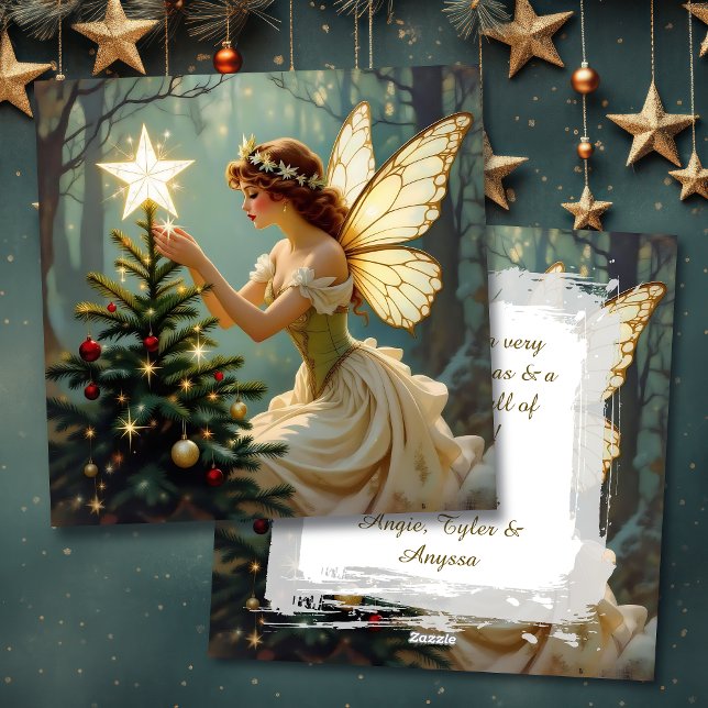 Enchanted Fairy Personalised Christmas Holiday Card (Creator Uploaded)