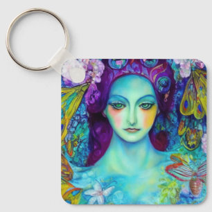 Enchanted Fairy Queen with Butterflies Key Ring