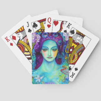 Enchanted Fairy Queen with Butterflies Playing Cards
