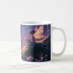 Enchanted Fairy Sitting in a Magical Forest Coffee Mug