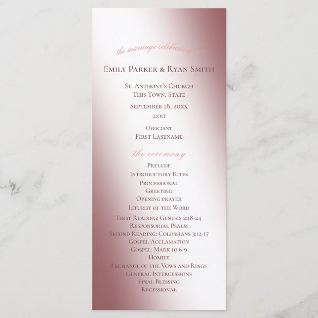 Enchanted Fairy Tale Castle Wedding Program Programme (Front)