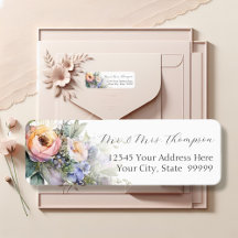 Enchanted Fairy Tea Party Floral Baby Address
