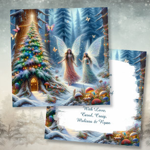 Enchanted Fairytale Forest Personalised Christmas Card