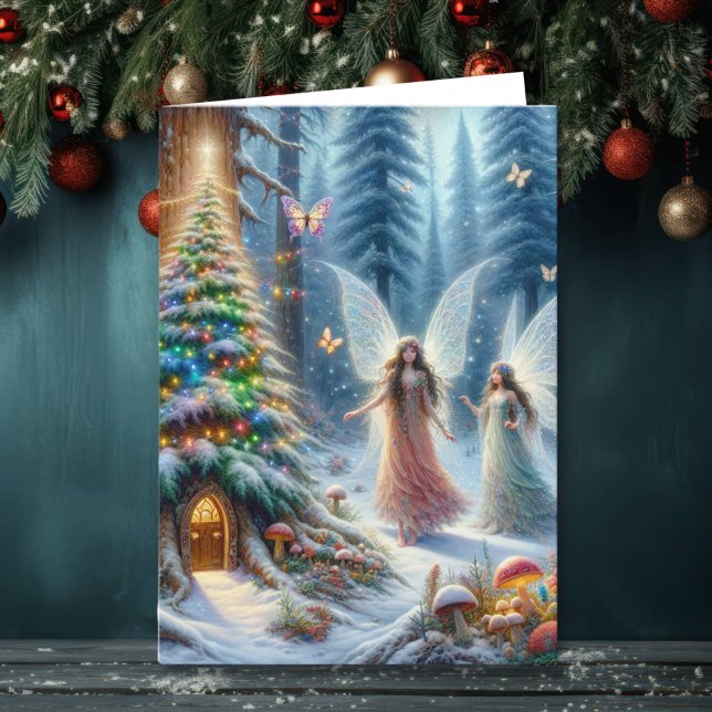 Enchanted Fairytale Forest Personalised Christmas Card (Creator Uploaded)