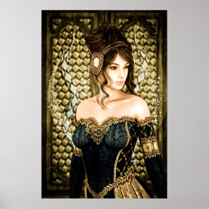 Enchanted Fairytale Princess Portrait Poster