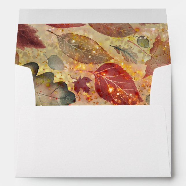 Enchanted Falling Fall Leaves Envelopes (Back (Bottom))