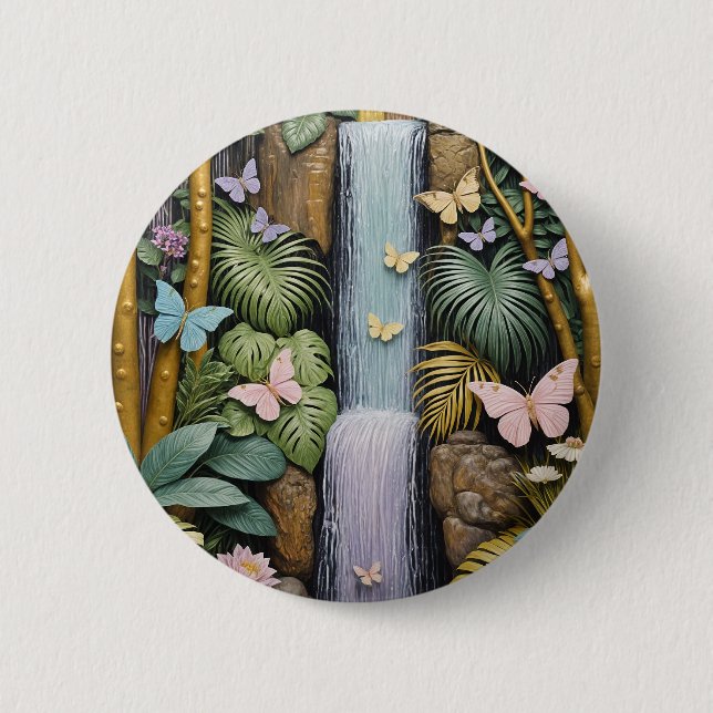 Enchanted Falls Oasis 6 Cm Round Badge (Front)