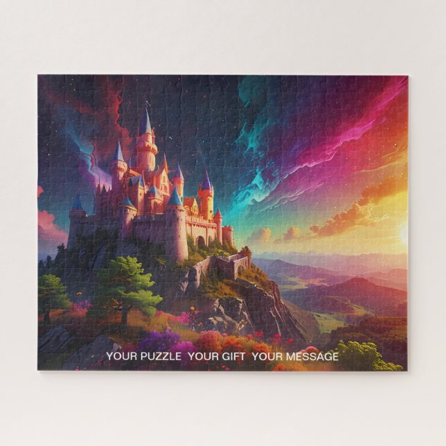 Enchanted Fantasy Castle on the Hill Jigsaw Puzzle (Horizontal)