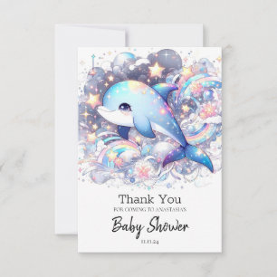 Enchanted Fantasy Dolphin Baby Shower Thank You Card