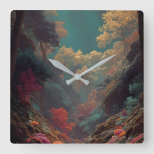 Enchanted Fantasy Forest Wall Clock – Magical