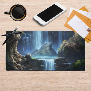 Enchanted Fantasy Waterfall Dreamscape Desk Mat