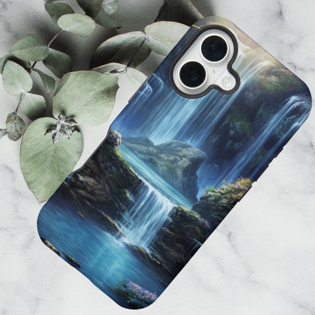 Enchanted Fantasy Waterfall Dreamscape  iPhone 16 Case (Creator Uploaded)