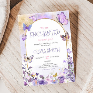 Enchanted Floral Butterfly Baby Shower Invitation