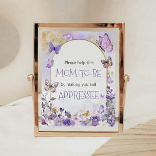 Enchanted Floral Butterfly Envelope Station Poster