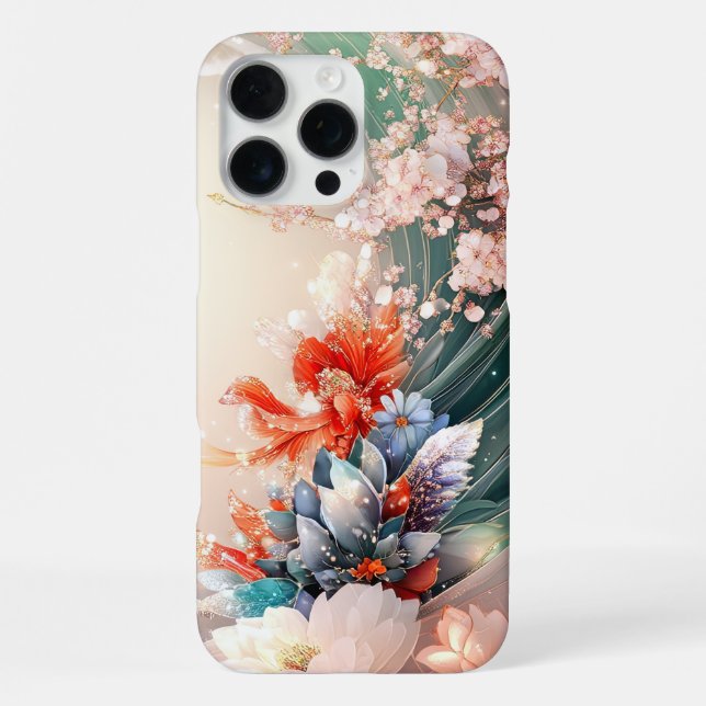 Enchanted Floral Cascade iPhone Case (Back)