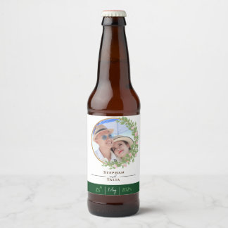 Enchanted Floral Elegance wedding Beer Bottle Label
