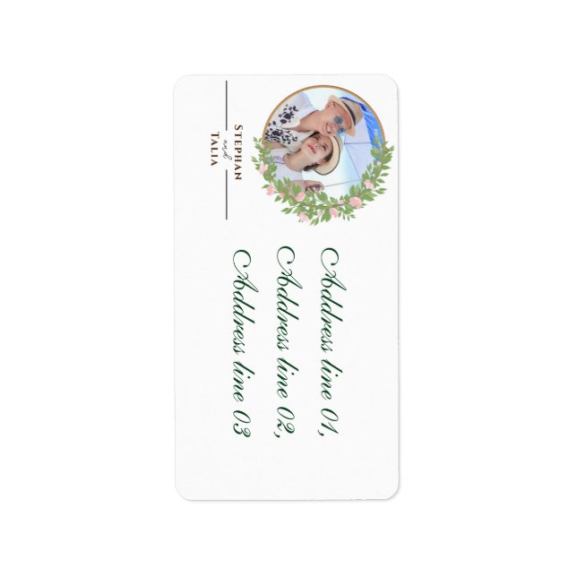 Enchanted Floral Elegance wedding Label (Front)