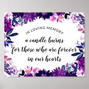 Enchanted Floral In Loving Memory Wedding Sign