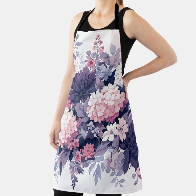 🌸 Enchanted Floral Stag Apron 🌸 (Insitu)