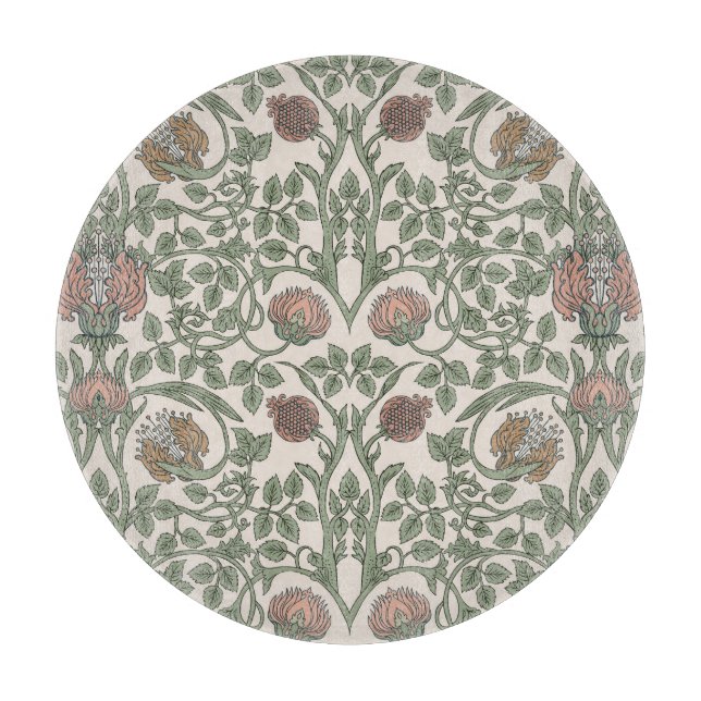 Enchanted floral vintage: retro wallpapers. cutting board (Front)