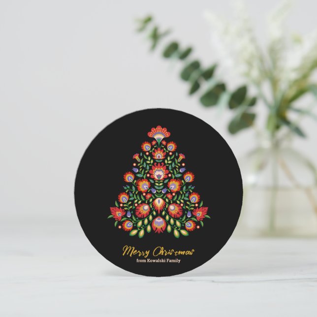 Enchanted Florals: A Folklore-Inspired Christmas Holiday Card (Standing Front)