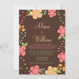 Enchanted Florals -Wedding Invitation