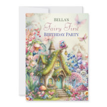 Enchanted Flower Fairy Forest Party Invitation