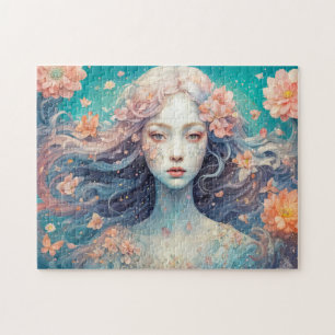 Enchanted Flower Nymph in Bloom Jigsaw Puzzle