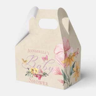 Enchanted Flowers and Butterflies Baby Shower Favour Box