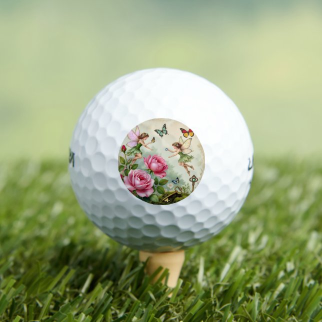 Enchanted Flroral Fairies Garden Golf Balls (Insitu Tee)