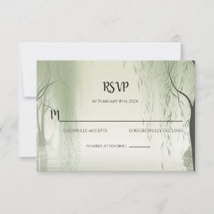 Enchanted Foliage Elegance Spring Inspired RSVP Card
