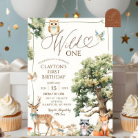 Enchanted Forest Animal Wild One Birthday
