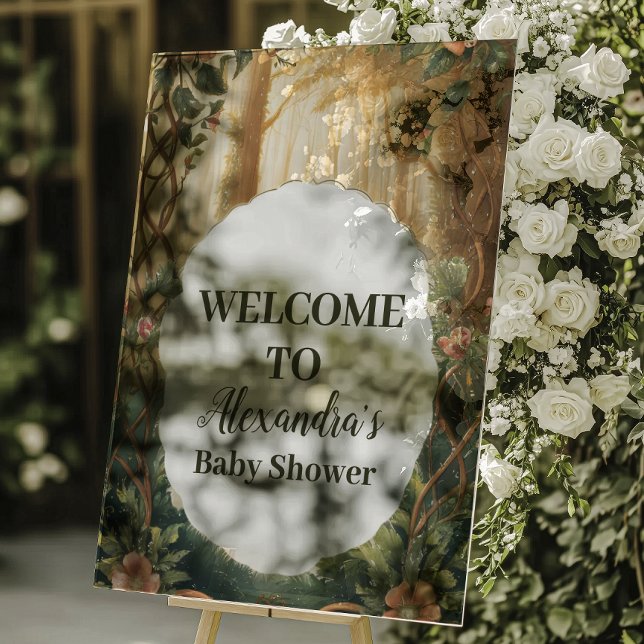 Enchanted Forest  Baby Shower Acrylic Sign (Creator Uploaded)