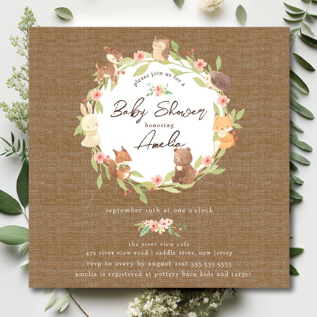 Enchanted Forest Baby Shower  Invitation (Creator Uploaded)