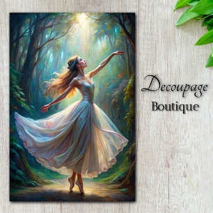 Enchanted Forest Ballerina Decoupage Tissue Paper