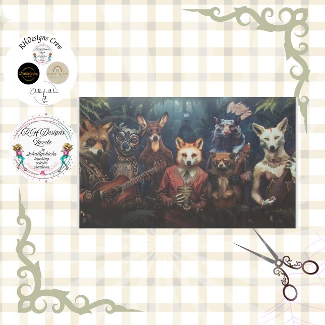 Enchanted Forest Band Decoupage  Tissue Paper (Creator Uploaded)