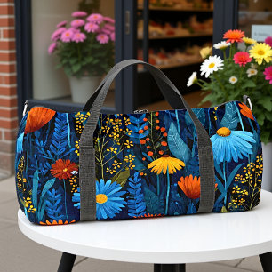 Enchanted Forest Botanical Pattern Duffle Bag