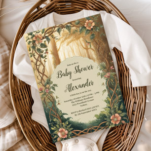 Enchanted Forest Boy Baby Shower Invitation