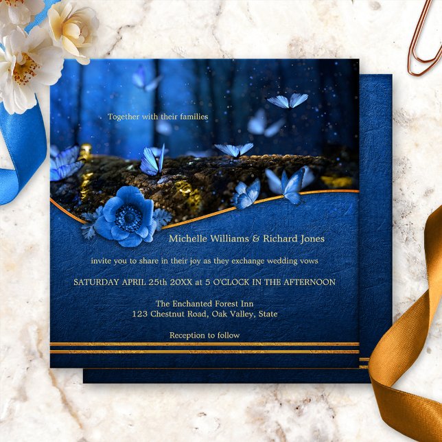 Enchanted Forest Butterflies Wedding Invitation (Creator Uploaded)