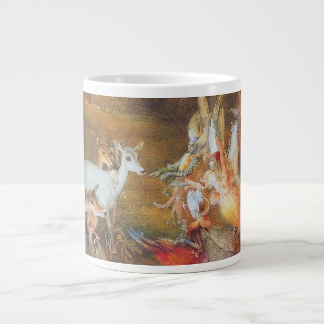 Enchanted Forest by artist John Anster Fitzgerald Large Coffee Mug (Front)