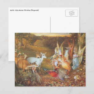 Enchanted Forest by artist John Anster Fitzgerald Postcard