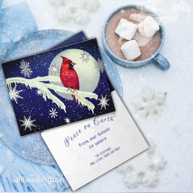 Enchanted Forest Cardinal Christmas Card (Creator Uploaded)
